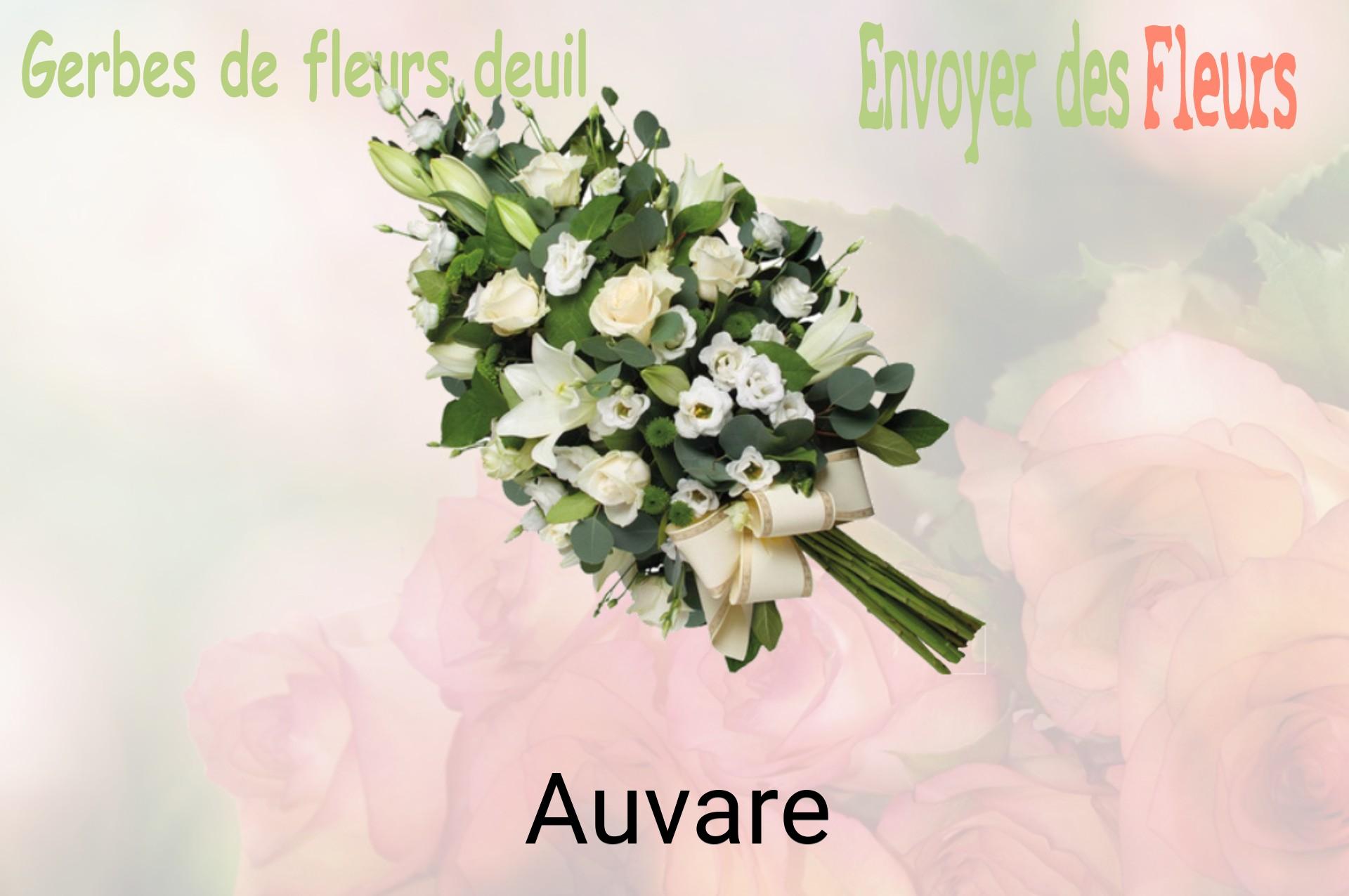 Gerbe de fleurs de deuil livrée à Auvare